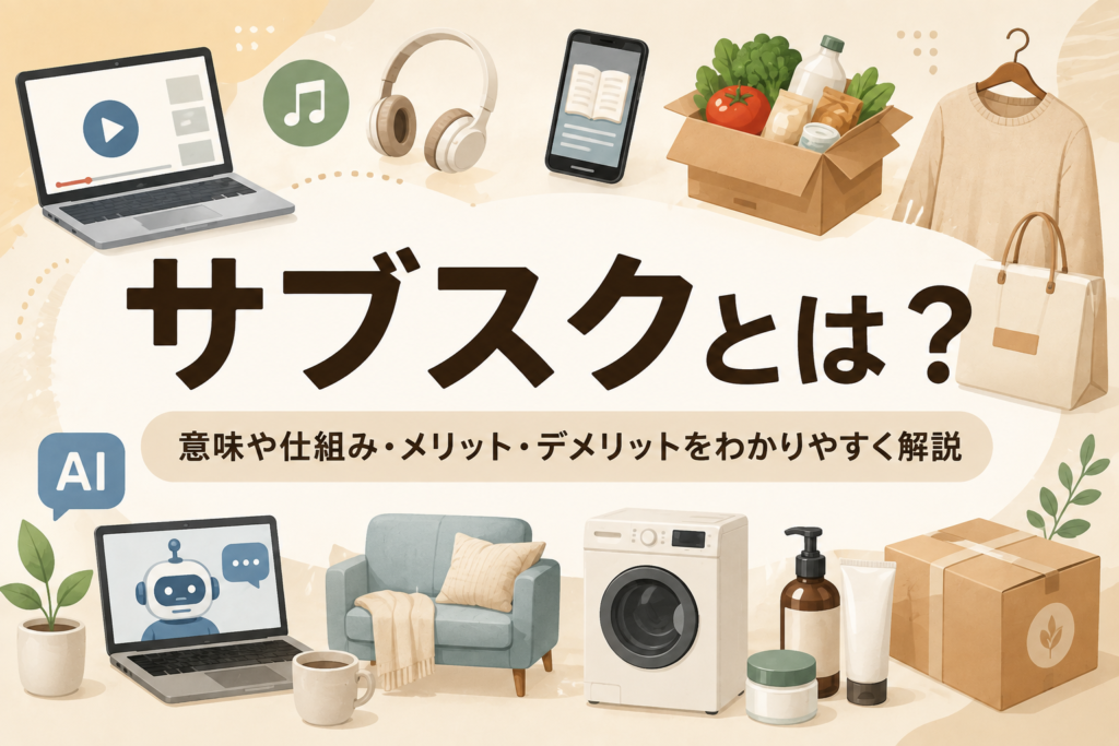 サブスクとは？意味や仕組み・メリットとデメリットをわかりやすく解説