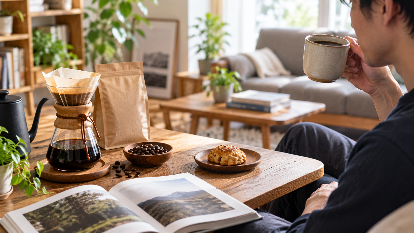 自宅でコーヒーを楽しむイメージ